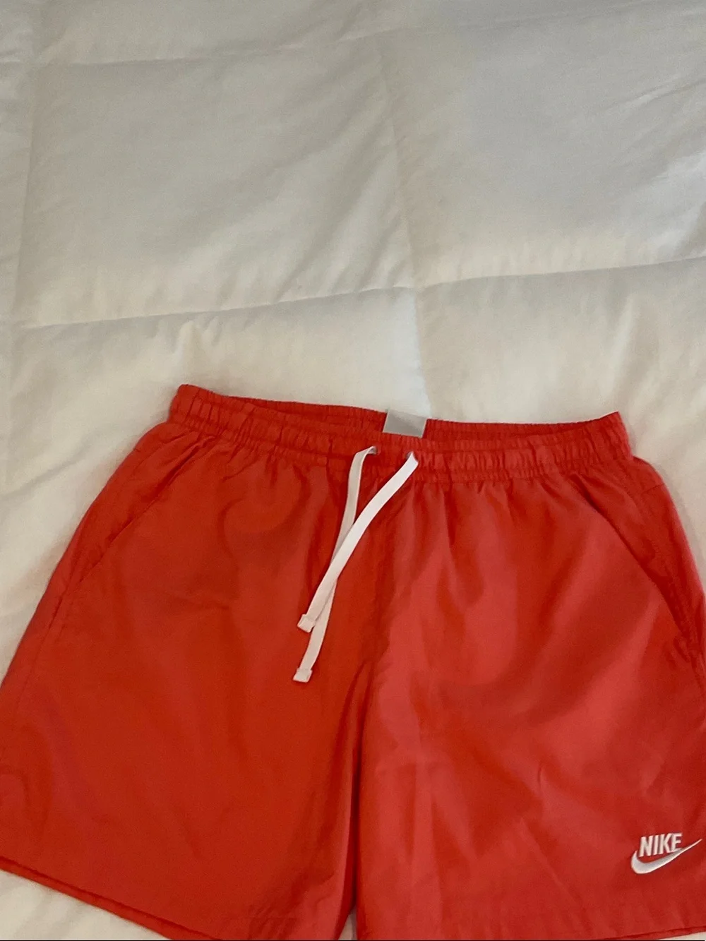 Nike men Coral-orange Athletic Shorts/ trunks lined